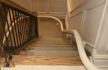 Curved Stair Lift Installation by AIP Mobility Plus